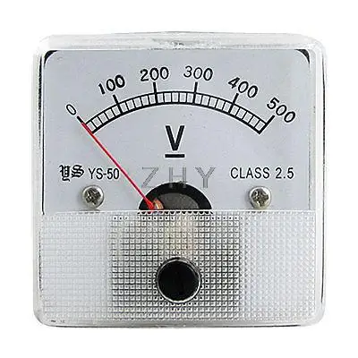 DC 0-500V Voltmeter Gauge Volt Measuring Panel Meter