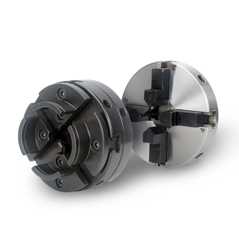 Woodworking lathe four-jaw self-centering chuck, 100mm, 150mm, round jaw chuck, flat jaw chuck, contour lathe