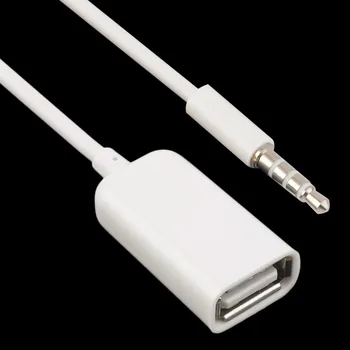 

1 PCS Fashion 3.5mm Male AUX Audio Plug Jack To USB usb extension cable 2.0 Converter Cord Cable Car MP3 wholesale Free Shiping