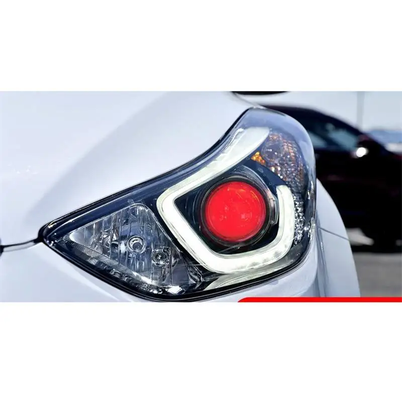 Автомобильные Внешние Luces Neblineros Para Автомобильные светодиодные Drl фары Задние Автомобильные фары в сборе 12 13 14 15 для hyundai Elantra