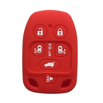 

Silicone Remote Flip Key Cover Case Holder Fob For Honda Odyssey 2011 2012 2013 2014 Covers For Car Keys Keychain Charms