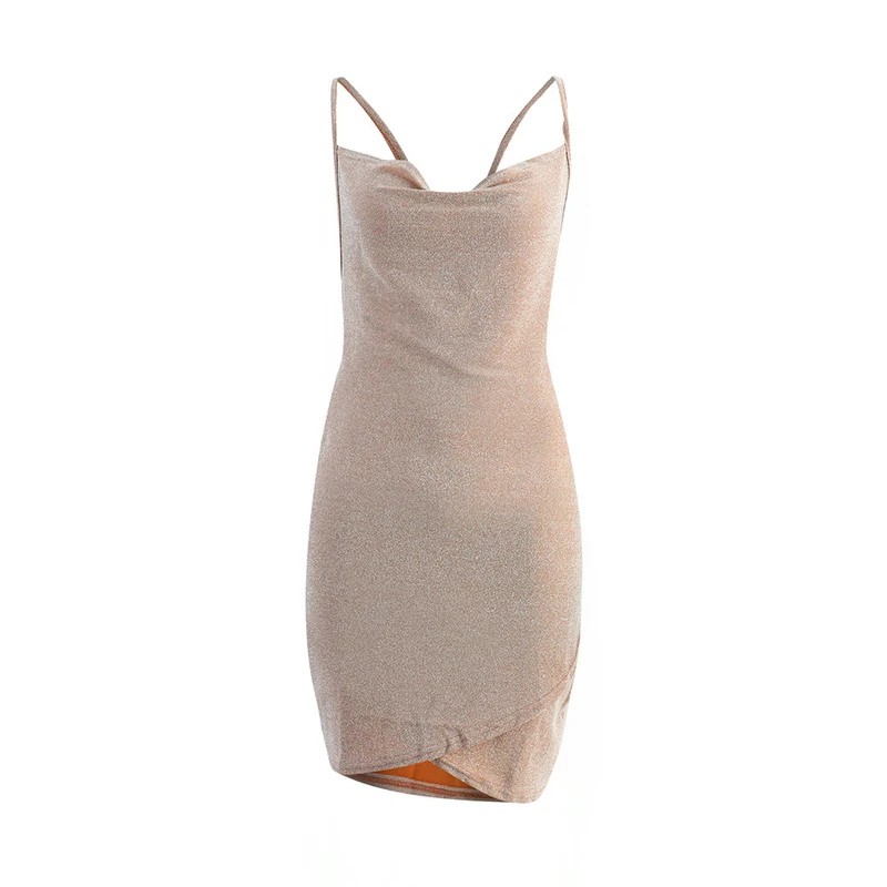 Сексуальное платье без рукавов с открытой спиной однотонное Бандажное платье вечернее клубное мини-платье