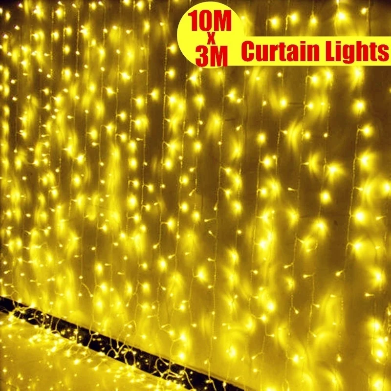 

AU PLug 1000Led Curtain Fairy String Light Holiday Light 1000 led Christmas Light for Wedding Home Garden Party Decoration