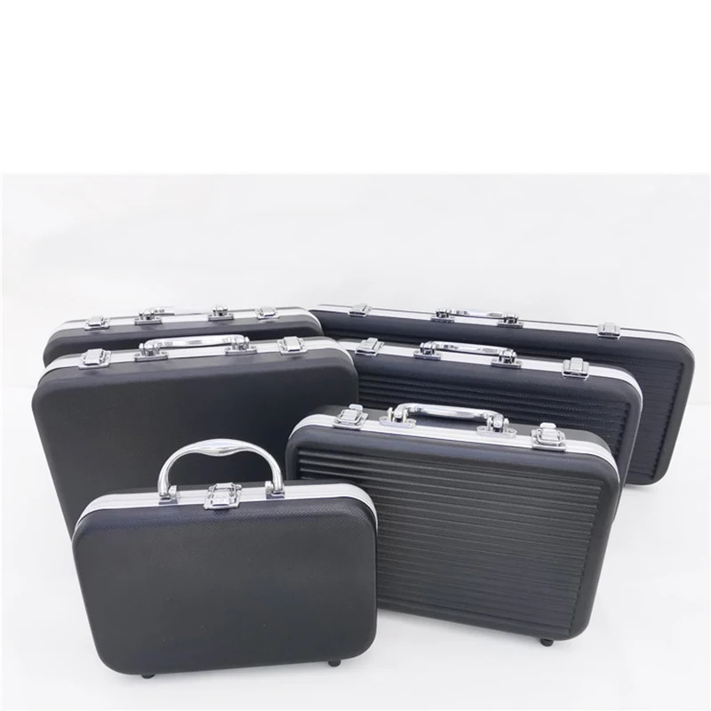 Comprar Caja de Herramientas de aleación de aluminio de plástico portátil maleta resistente a impactos caja de almacenamiento de instrumentos de seguridad con forro de esponja