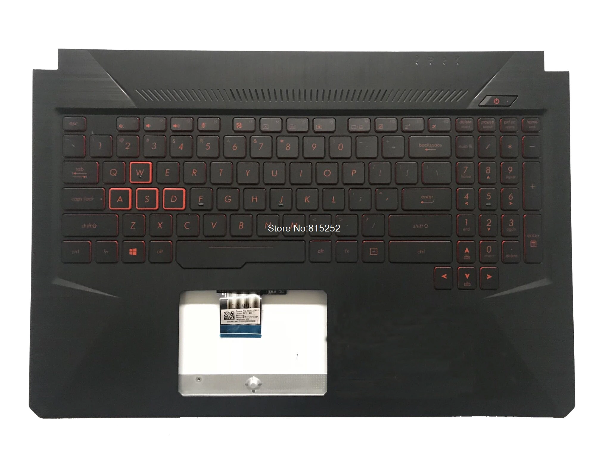 Подставка для ноутбука и клавиатура для ASUS FX86SD FX86SY FX86SE FX86SM FX86F FX86FM FX86FD FX86FE FX86FY C корпусом красная/RGB клавиатура с подсветкой