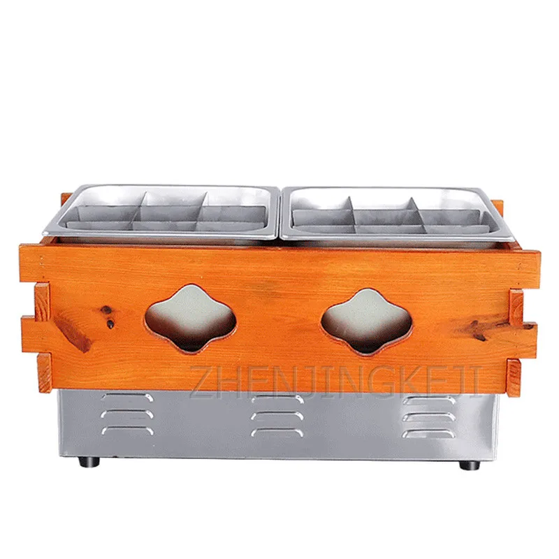 Electro-thermal 18 cells Double Cylinder Oden Cooking Machine Commercial Snack Hot Pot Equipment Bunch Of Incense Noodle Cooker 5