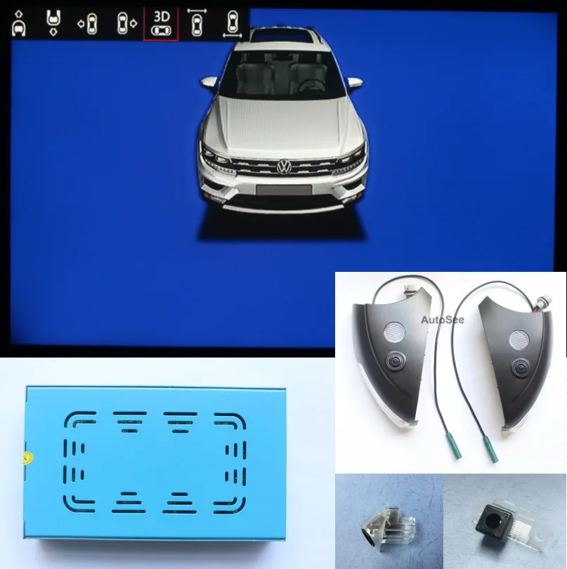 Для VW Tiguan L 360 градусов вокруг камеры наблюдения Птицы глаз AVM DVR 1080P с активным