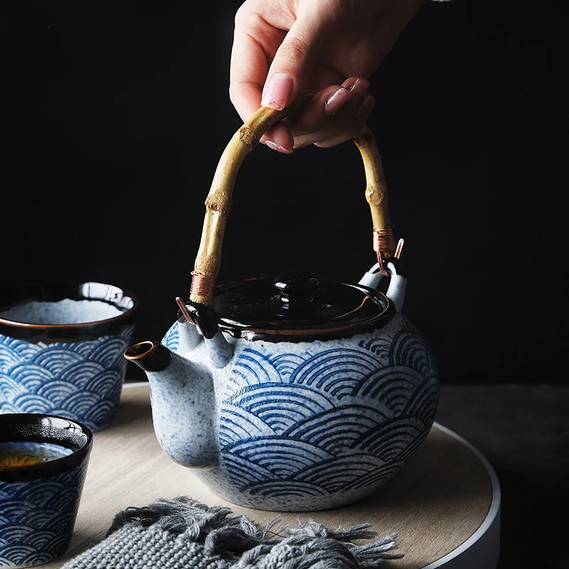 RUX WORKSHOP Japanese Style Household Teapot Ceramic Tea Cup Water Cup Restaurant Tea Pot