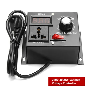 

220V 4000W Variable Voltage Controller For Fan Speed Motor Control Dimmer Speed Temperature Voltage Adjustment