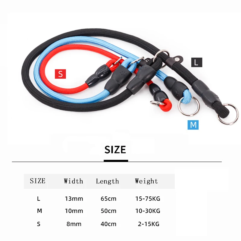 Pet Collar Adjustable Size Big Dog Collar Harness Outdoor Training Leash Convenient Supply Dog Cat