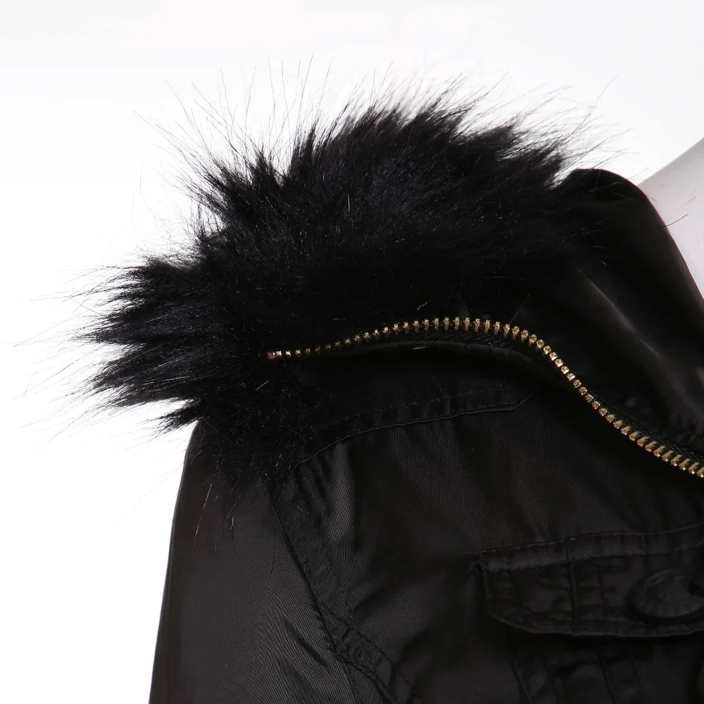 Женское зимнее плотное теплое пальто женское осеннее с капюшоном из хлопка с мехом размера плюс Базовая куртка Верхняя одежда приталенная Длинная женская