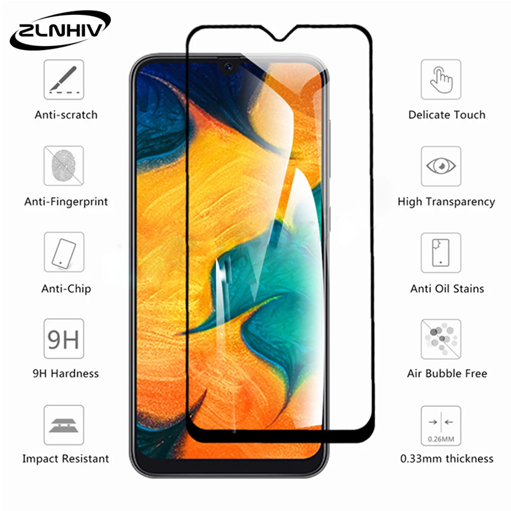 

ZLNHIV for samsung galaxy A90 A80 A70 A70s tempered glass A60 A50 A40 A30 A20 A10 A20E phone screen protector protective glass