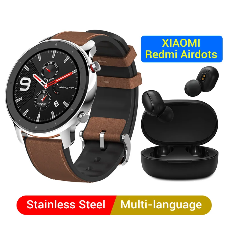 Xiaomi Amazfit GTR 47 мм 42 Смарт часы Huami 5ATM водонепроницаемые 24 дня батарея gps управление