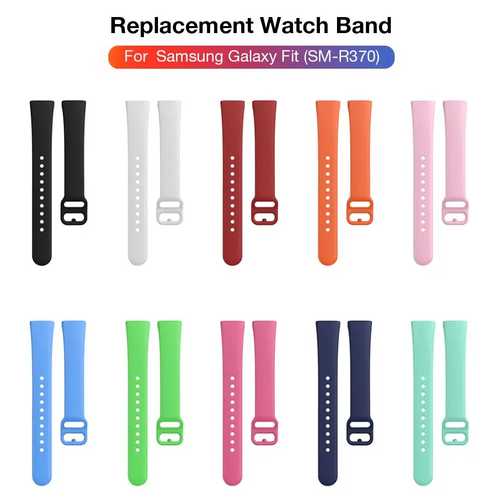 

10 Colors Smart Bracelet Wrist Strap For Samsung Galaxy Fit SM-R370 Replacement Soft Silicone Watch Band Comfortable Wristband