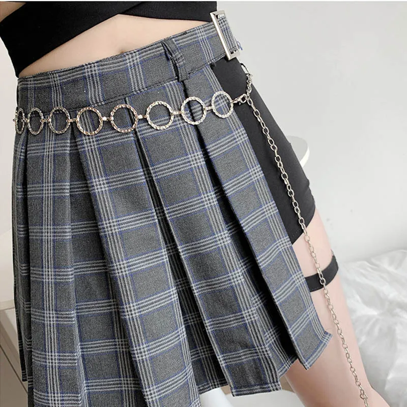 

Fashion Circle Chain Belt Women Metal Round Chain Gold Silver Waist Chain Dress Cool Girls Waistband Accessories Body Chain