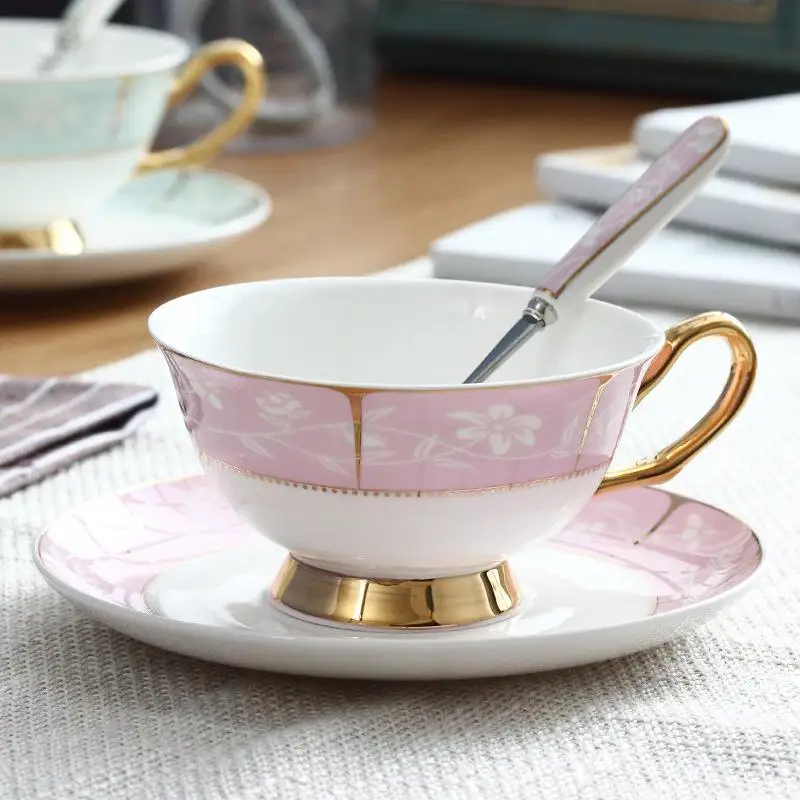 

Western Floral Coffee Cup Set Ceramic Coffee Mug With Spoon Dish Ceramics Milk Coffee Cup Decorative Cup Drinkware Supplies