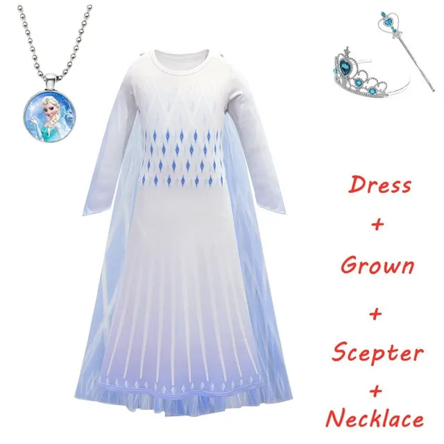 Elsa1-4pcs Костюм «Холодное сердце 2»; платье принцессы Эльзы и Анны для костюмированной вечеринки; Детские платья для девочек; вечерние платья; Свадебные Платья с цветочным узором для девочек - Цвет: Elsa1-4pcs