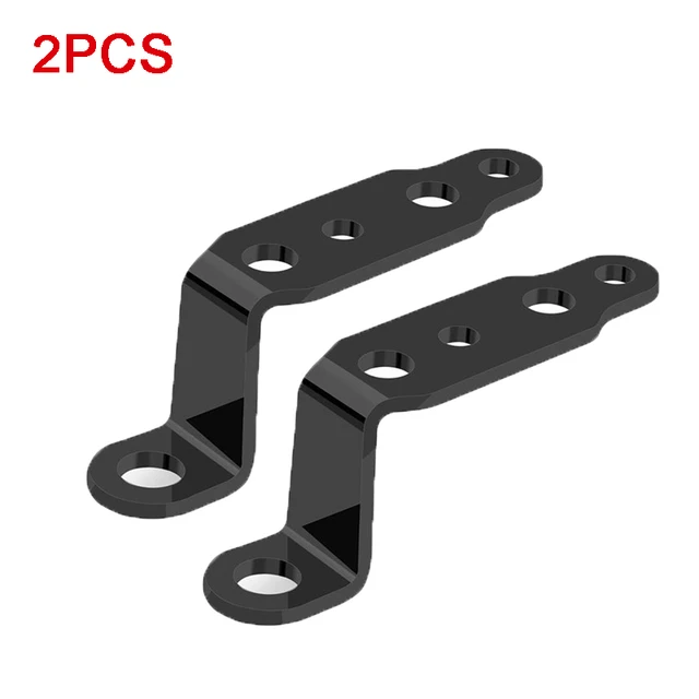 Motorcycle Rearview Mirror Modified Headlight Bracket Multi-functional LED Spotlight Electric Car Accessories Extension Brackets 2PCS Black