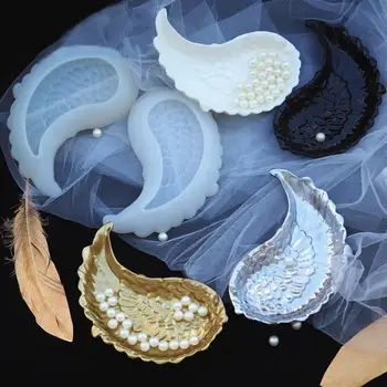 

Wing Tray Silicone Mold Diy Storage Dish Mould Pendants Jewelry Organizers Plate Hand Make Fruit Tray Tool