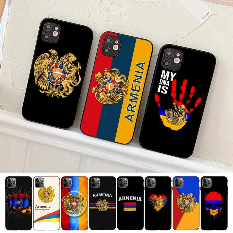 Armenia Armenians Flag Phone Case for iphone 13 8 7 6S Plus X 5S SE 2020 XR 11 12 mini pro XS MAX cool iphone 12 mini cases