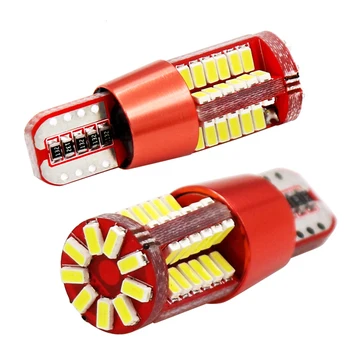 

2pcs T10 led 168 192 2825 w5w super bright 57 SMD 3014 LED CANBUS NO Error Auto Wedge marker Light bulb Car Clearance lamp 12V