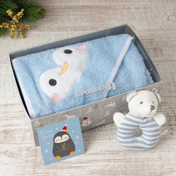 

Gift set "Penguin", Terry corner 75*75 cm, toy, 100% cotton 5181716