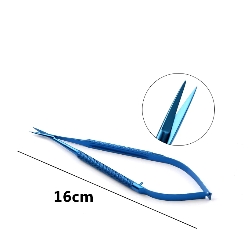 Titanium 12.5cm-18cm Dental Ophthalmic Micro Cornea Scissors Surgery Instrument