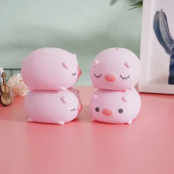 

Cartoons Money Box Mini Coins Cute Decor Pig Pink Piggy Bank for Kids Anti-fall Creative Alcancias Para Ninos Home Garden BE50MB