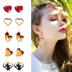 1PC Silicone Mold Epoxy Mould Love Heart Earrings Valentine's Day DIY Jewelry Making Tools Earrings Pendant Mould Bracelet Decor