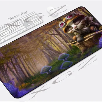 

XGZ Customized Large Game Mouse Pad Beautiful Black Lock Edge Japanese Anime Singular Forest Cute Cat Computer Table Mat Slip