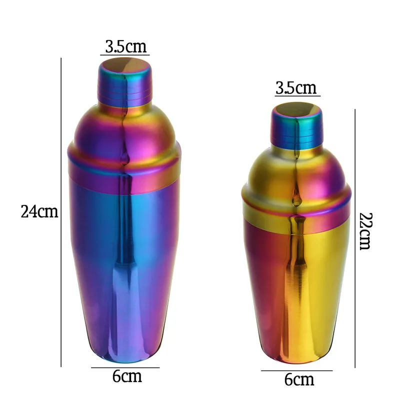 550/750 мл красочные Нержавеющая сталь шейкер Смеситель напитков инструменты бармена для бармен пить вечерние Барные инструменты домашний бар