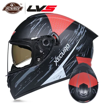 

LVS 2020 Full Face Helmet Motorcycle Casco Moto Motocross Riding Racing Helmet Off Road Capacete Moto 3 Colour Lens DOT Approved