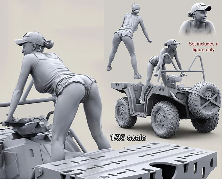 Модель из смолы 1/35 года набор для строительства фигурка девочки (не включает