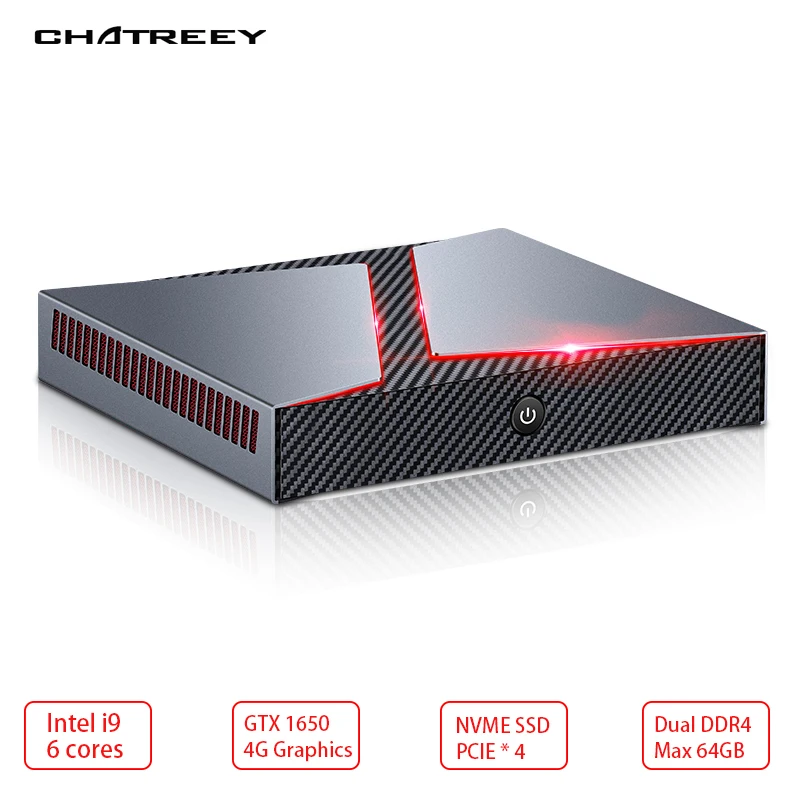 Мини ПК Chatreey G1 intel core i5 i7 i9 с Nvidia GTX1650 4G VARM игровой настольный компьютер windows 10