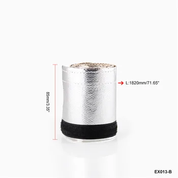 

1820mm x 85mm Metallic Heat Shield Thermal Sleeve Insulated Wire Hose Cover