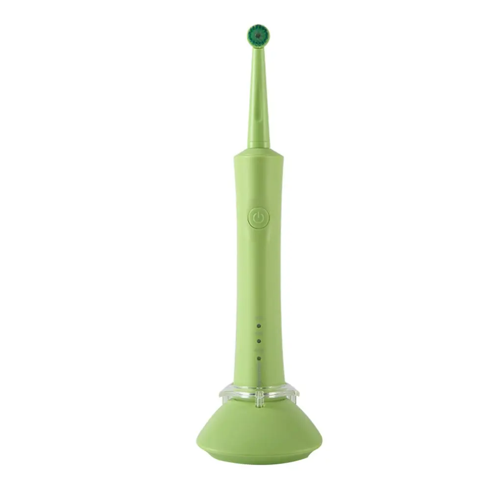 Usb Rechargeable Electric Sonic Toothbrush Waterproof Electric Sonic Toothbrush Suspension Toothbrush - Цвет: green