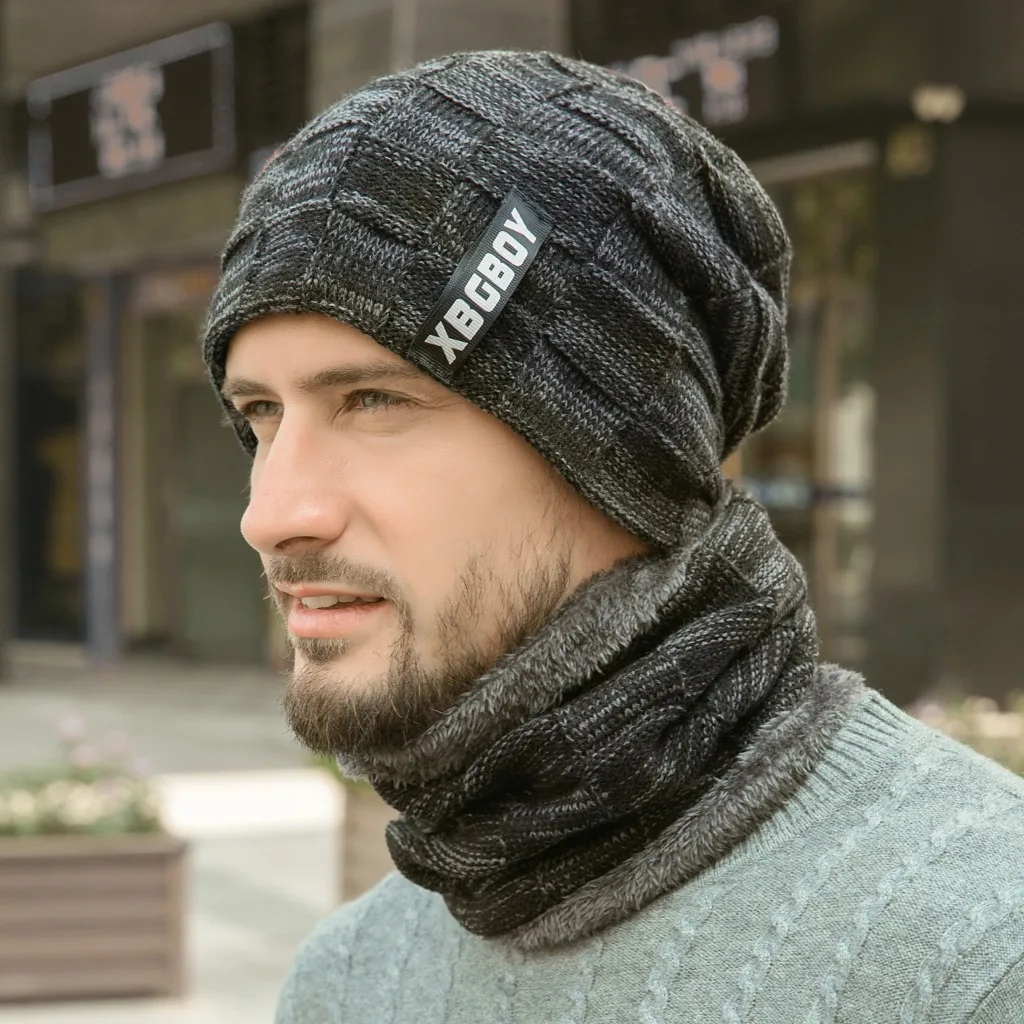 Nine-Tailed Fox Winter Warm Hats,Knit Slouchy Thick Skull Cap Black