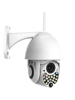 

2.0M Wifi IP Camera 17 LEDs Night Full Color 360 Rotating Outdoor IP66 Automatic Tracking Sound Light Alarm Ball Machine Camera