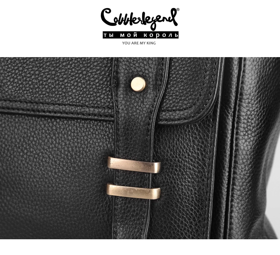 Cobbler Legend новая деловая сумка брендовая мужская Повседневная натуральная кожа коровья кожа черная модная сумка через плечо дорожная сумка-мессенджер