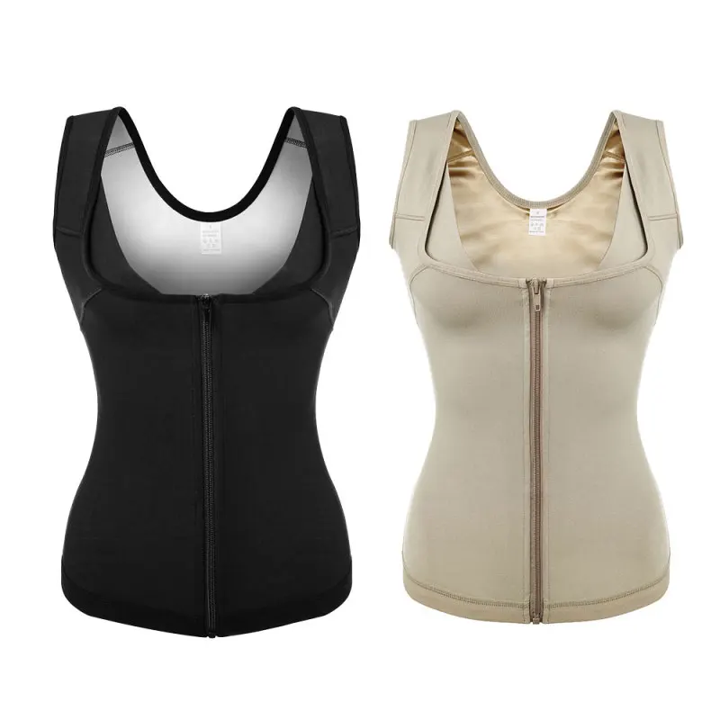 

Women's Men's Waist Shaper Weight Loss Sports Zipper Vest Tank Weight Loss Sweat Shaping Sauna Modeler Shaping Bra
