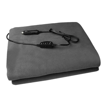

Throw 45W Soft Camping 12V Temperature Adjustable Warm Winter Electric Travel Solid Artificial Fleece Car Heating Blanket Fast