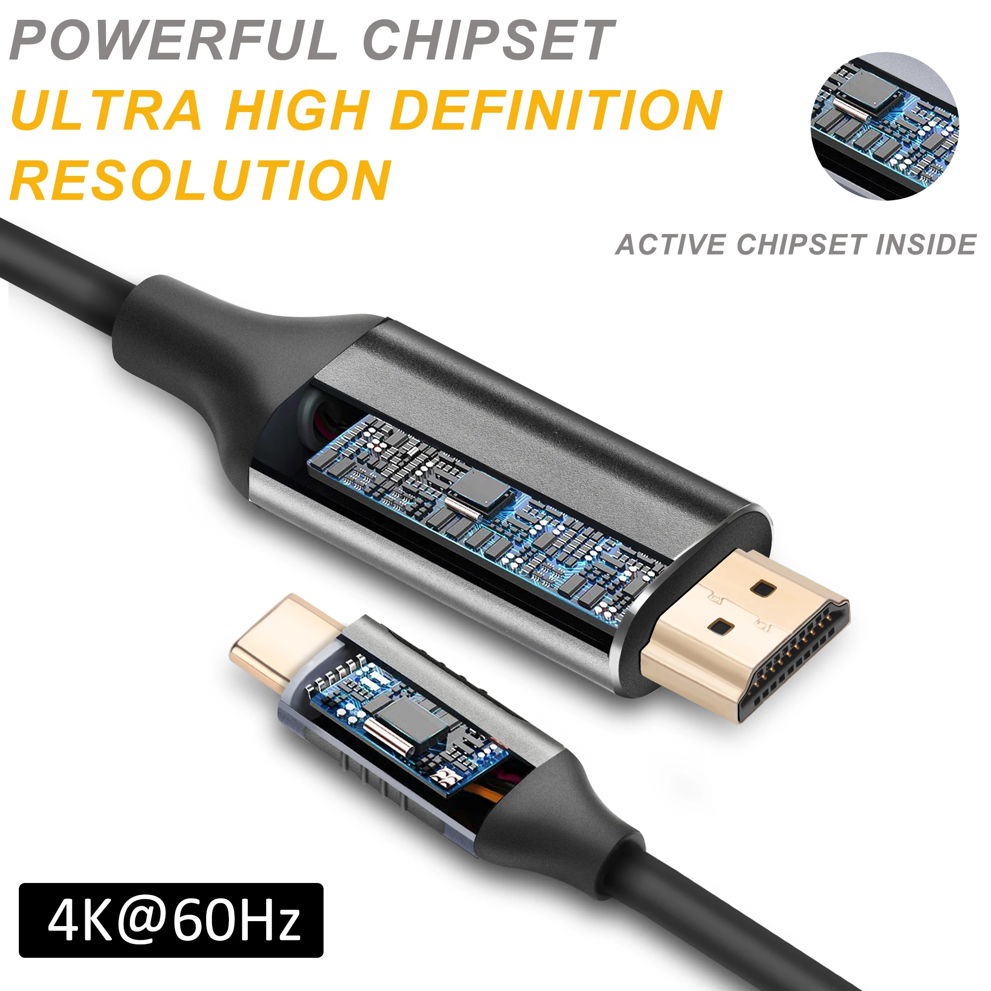 Кабель USB type c Thunderbolt 3 HDMI аудио видео 4K для Ipad pro Surface pro7 Dell XPS Macbook|Кабели HDMI| |