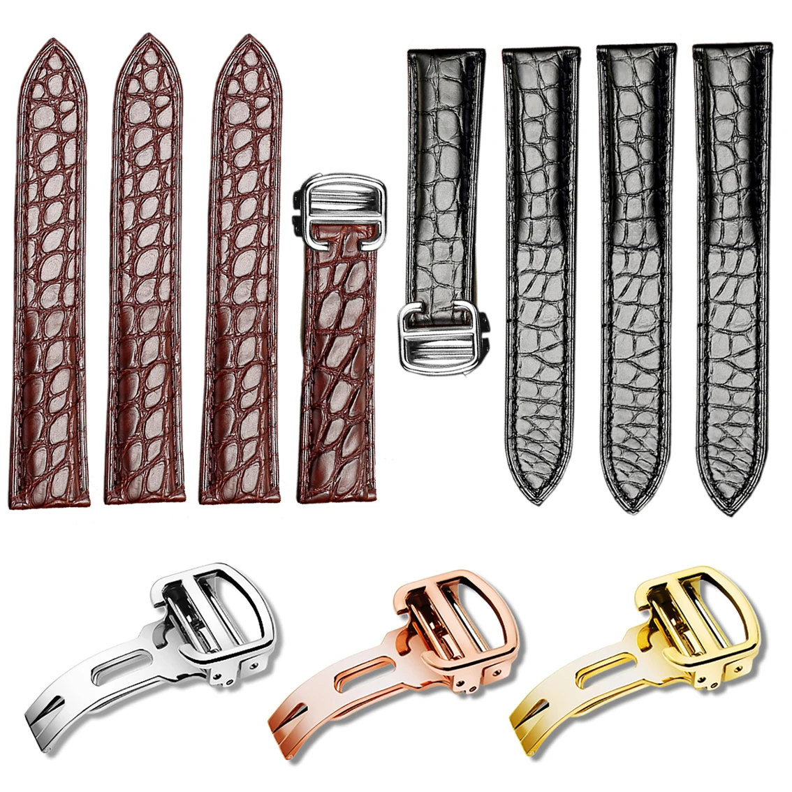 Cinturino In Pelle Di Coccodrillo Cinturino In Pelle Compatibile Con Cinturini Per Cinturini Per Orologi Da Solista Con Cinturino Rotondo