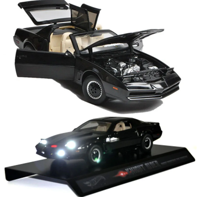 

1:18 Knight Rider Car Model Fine Edition Restore Film Diecast Alloy Simulation Metal Vehicle Toy Artwork Collection Traffic Gift