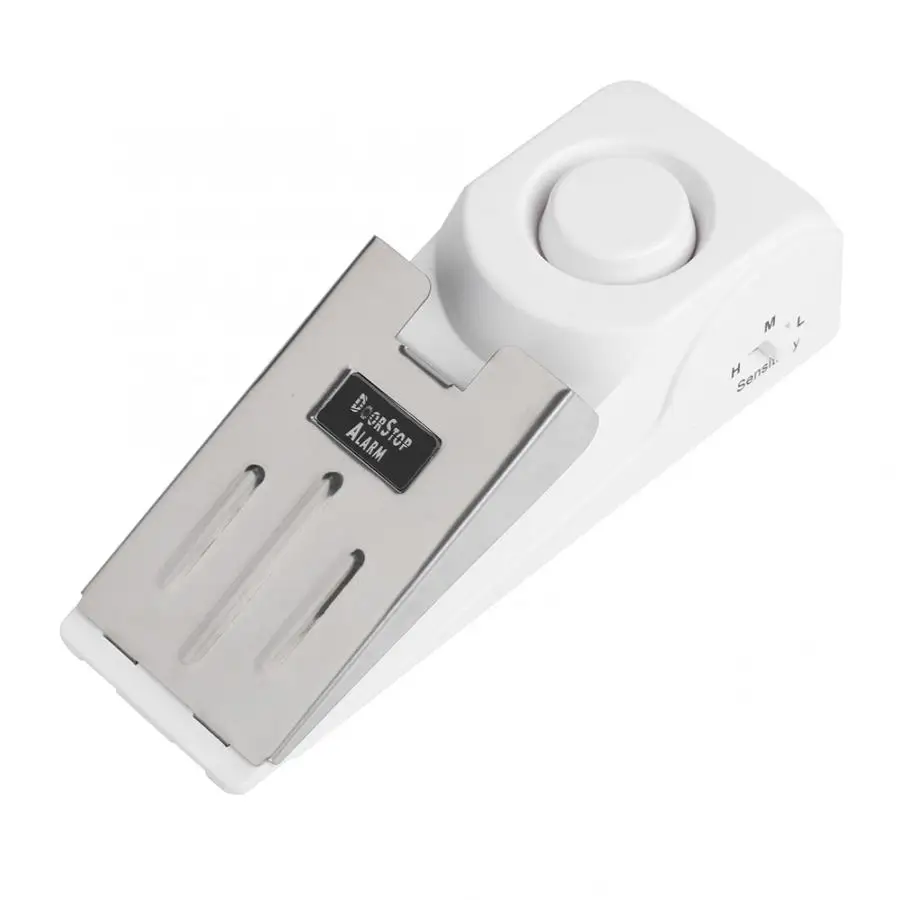 

140 * 45 * 38mm Wedge Shaped Door Stop Security Alarm for Home Travel Apartment Alert Burglar 120db