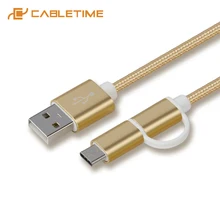 Кабель 2 в 1 usb type C Micro USB кабель для быстрой зарядки дата USB C Micro USB кабель для MacBook Xiaomi huawei Android C203