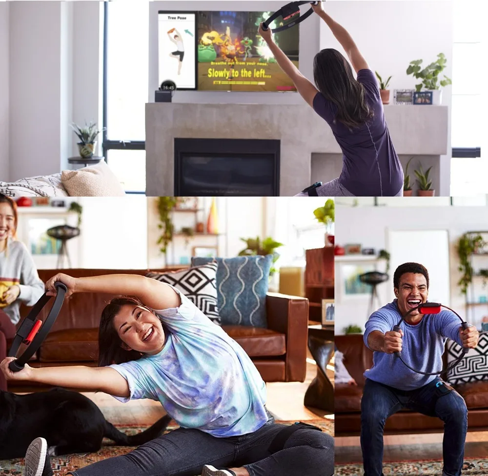 Для Switch NS, игровое кольцо, подходит для приключений, спортивный, для потери веса, для фитнеса, Kinect, с регулируемым эластичным ремешком для ног, спортивный ремешок