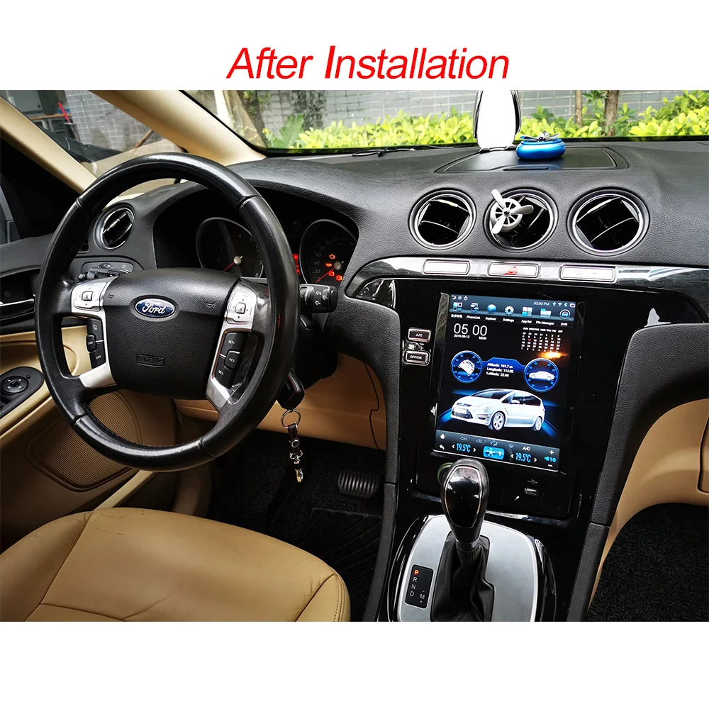 ZWNAV Android 9 0 DIN Автомобильный GPS навигатор радио для Ford Smax/S Max/Galaxy автомобильный