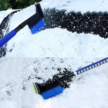 

Car Ice Scraper Extendable 24.5" to 35" Snow Removal Brush Telescoping Windshield Outdoor Shovel for Automotive Truck SUV