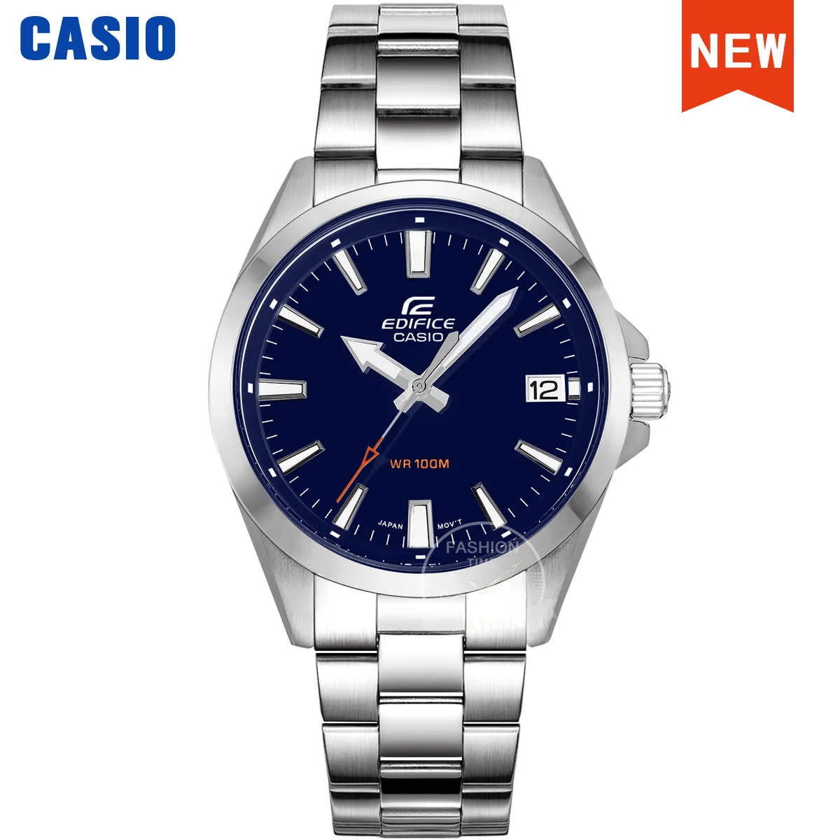 CASIO EDIFICE EFV-100L 100m 防水 CASIO EDIFICE Mens BlackSilver Analog EFV-100L-1AVU